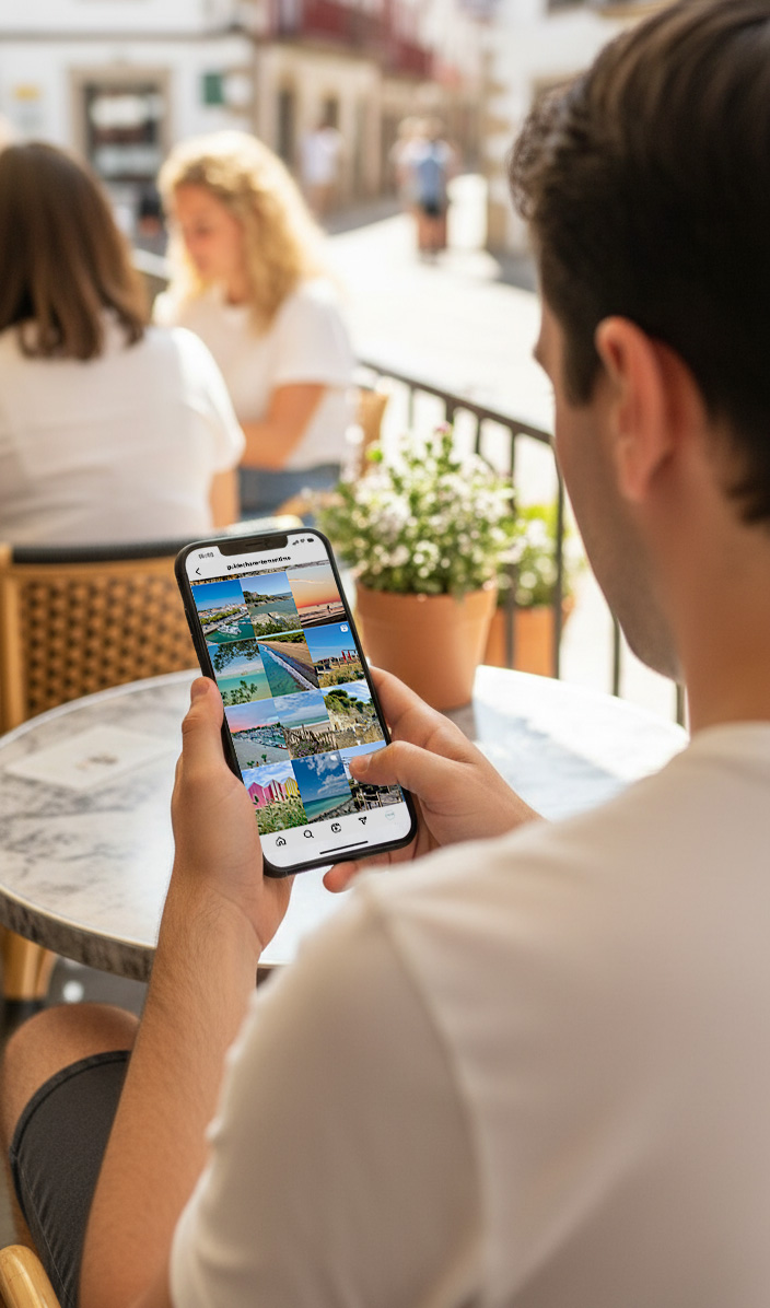 Social Media Travel Guide on mobile